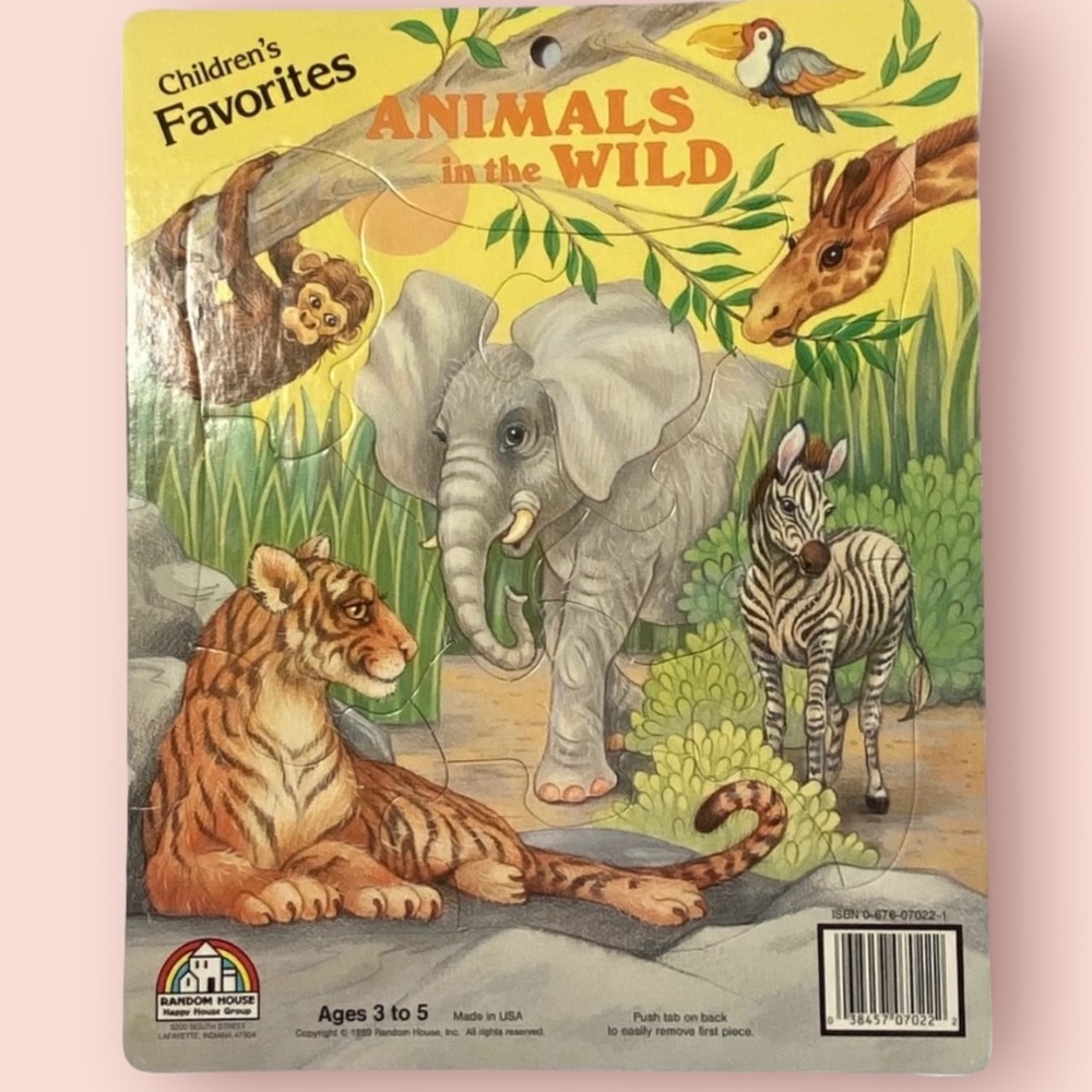 3/$10 Random House Puzzle 11pc Animals in the Wild 1989